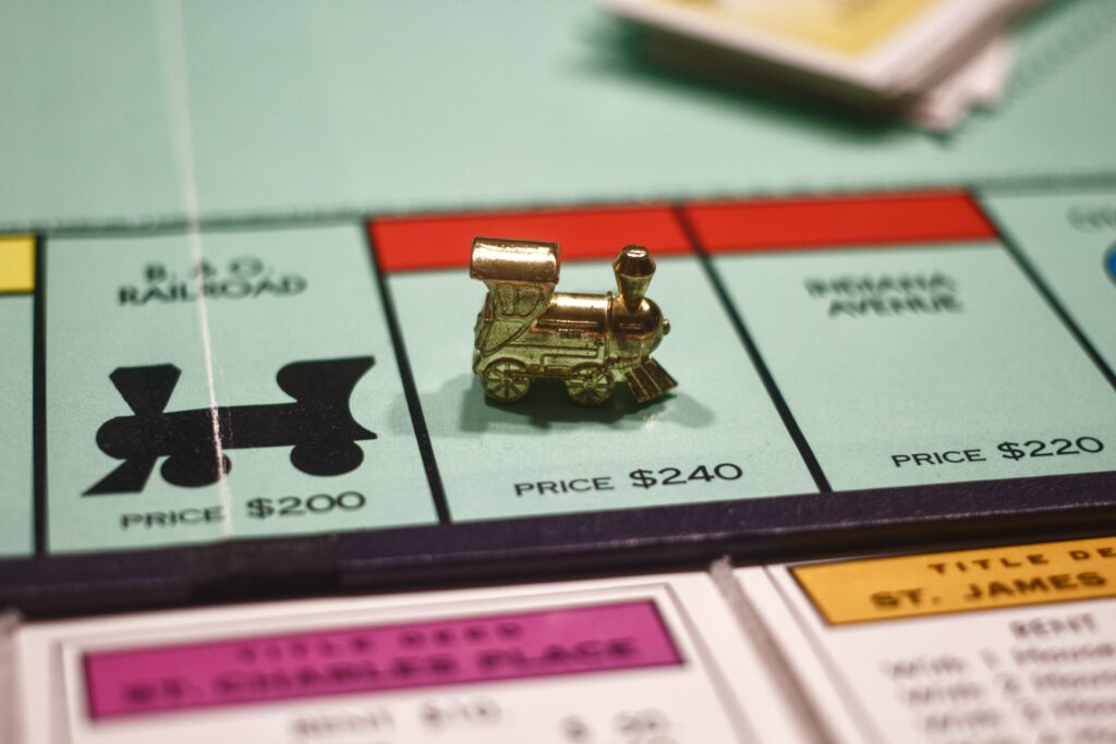 Nostalgia for 1970s - photo of a Monopoly board to accompany over 50's blogger Delia Lloyds article
